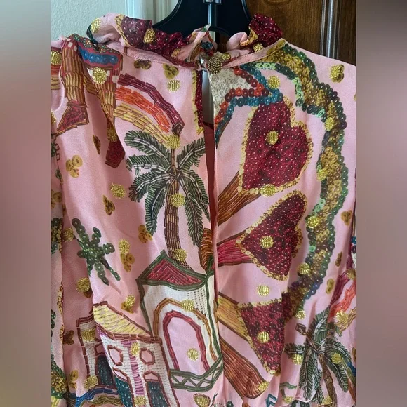 Farm Rio NWT Folk Pink Party
Maxi Dress Size M LOWEST $ on Posh - Picture 4 of 9